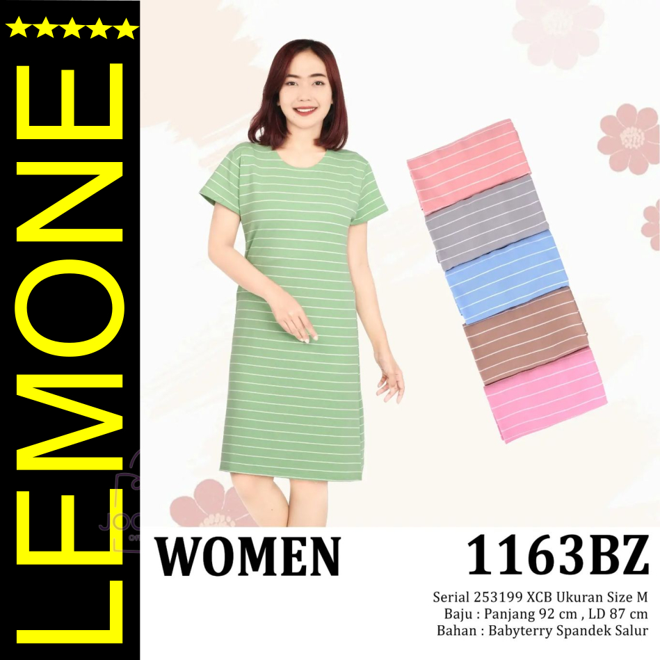 Jual LEMONE BabyTerry Spandek 1163BZ Mini Dress Daster size M Babydoll ...