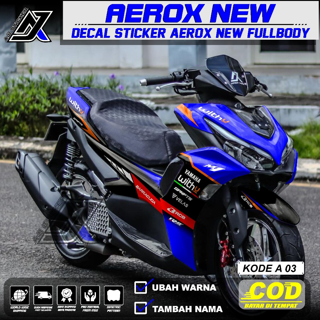 Jual (COD)TERBARU decal aerox 155 full body - sticker aerox 155 ...
