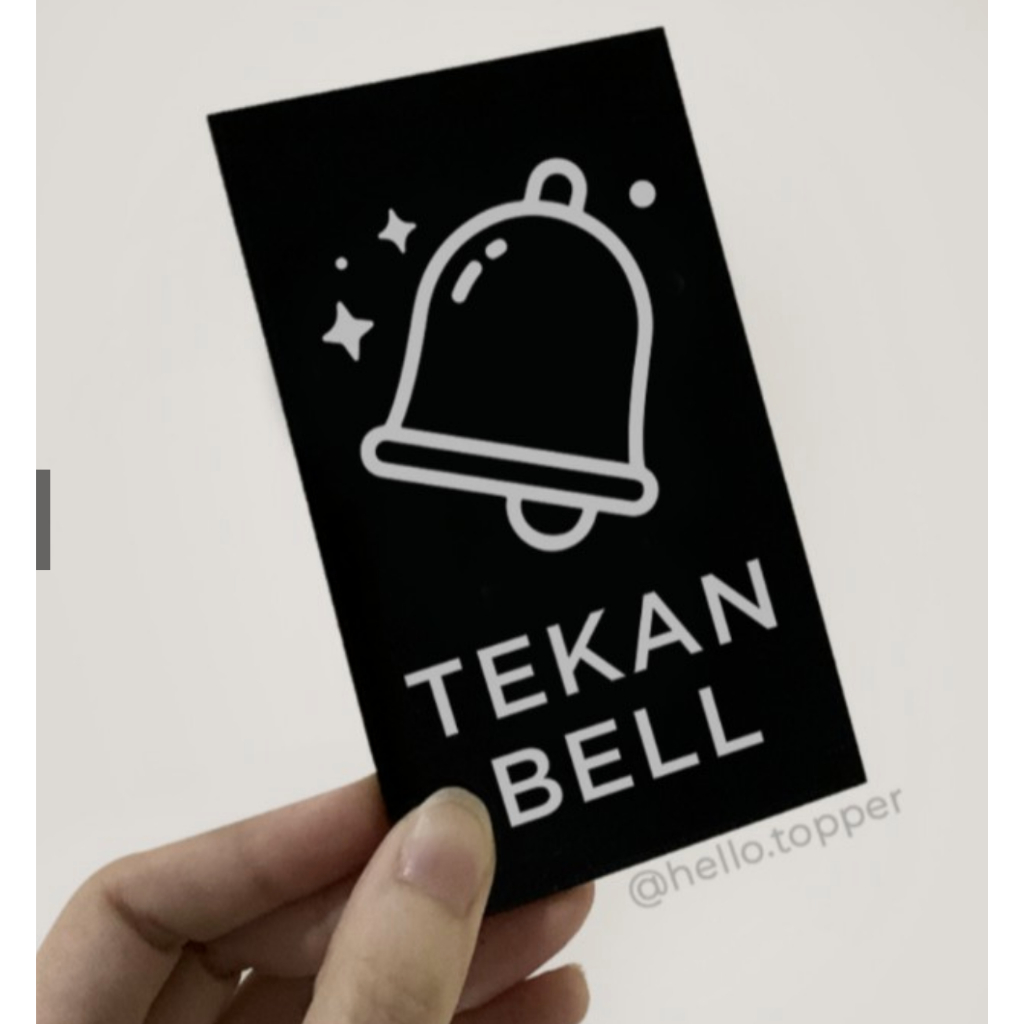 Jual Sign Mini Tekan Bell Akrilik Printed 12x7 | Label Bell | Shopee ...