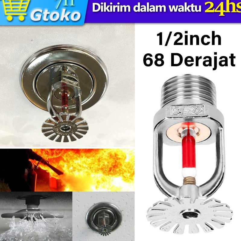 Jual Dijual kakak Fire Sprinkler Pendent 12 Inch 68C Brass Sprinkler ...