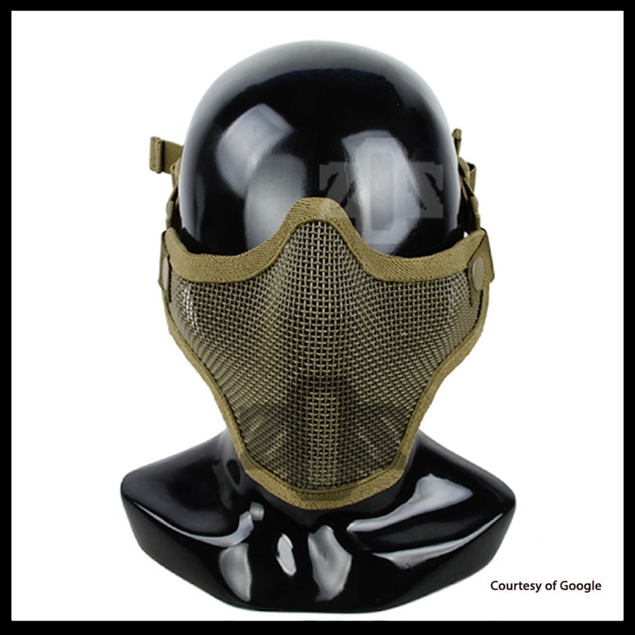 Jual Masker Half Mask Face Jaring Kawat Mesh Wire Double Strap Tactical ...