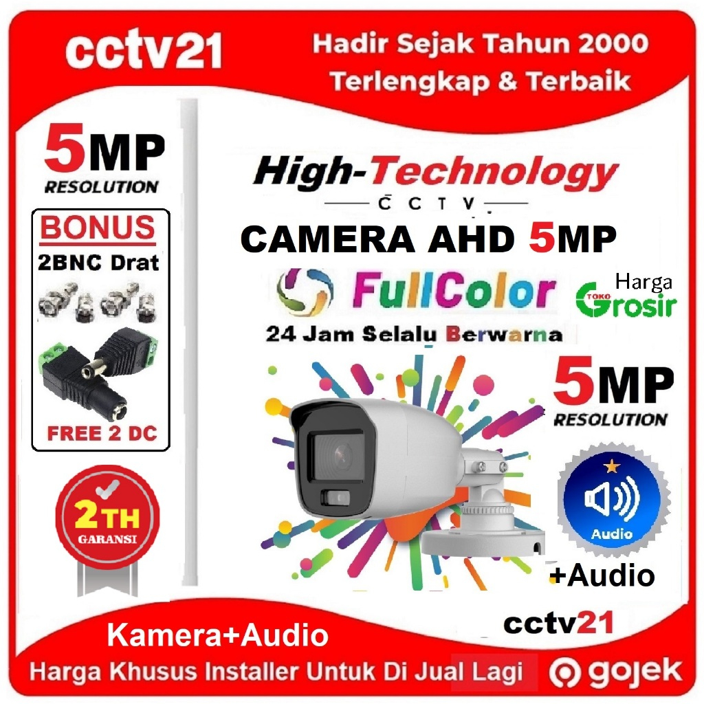 Jual Kamera ColorVu+Audio 5MP Outdoor High Technology Full Color 24Jam ...