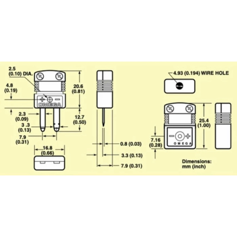 Jual HIGH QUALITY KONEKTOR MALE MINI K TYPE K THERMOCOUPLE CONNECTOR ...