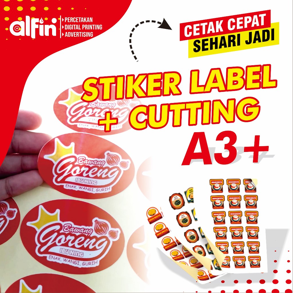 Jual Stiker A3 Cromo Kiss Cut Cutting Murah Print A3 Stiker Cromo Stiker Bontak Label 3603