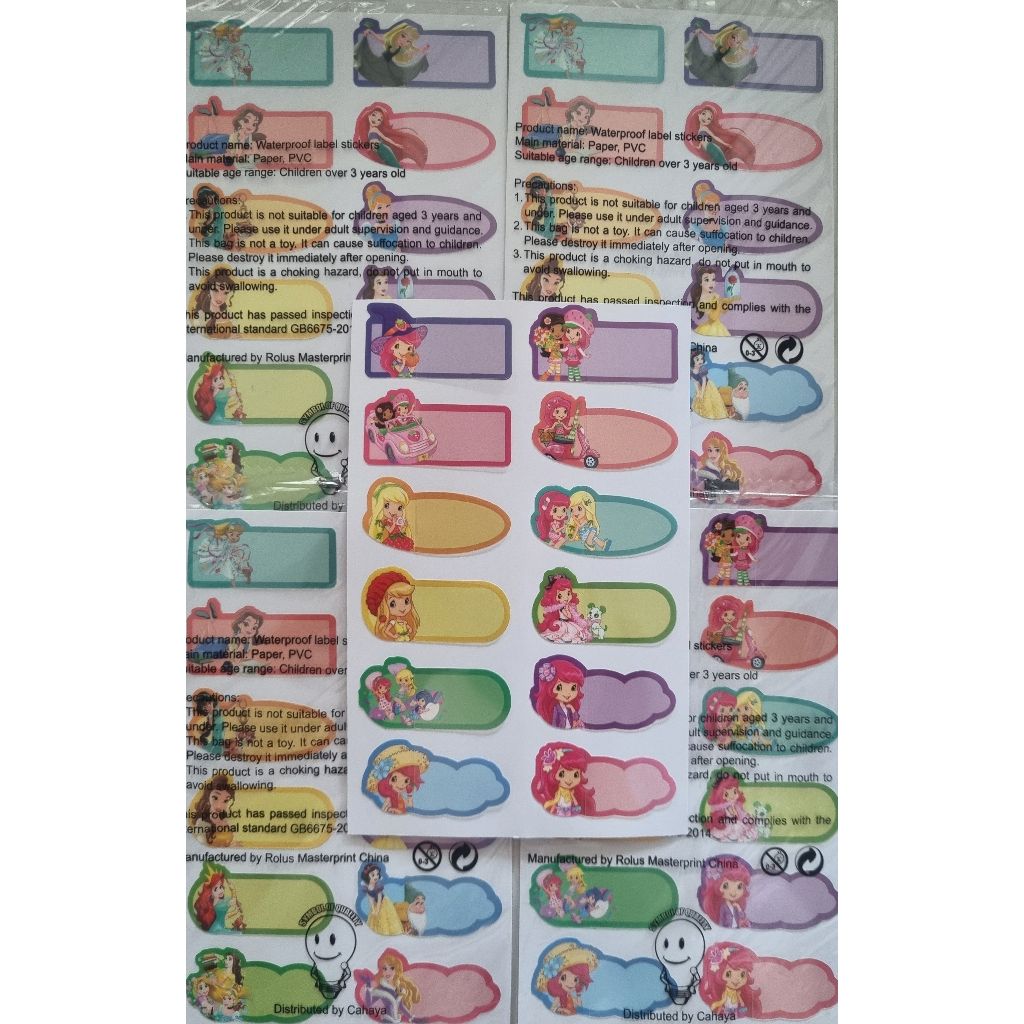 Jual Sticker Nama Waterproof / Anti Air Fancy label stiker name 12pcs ...