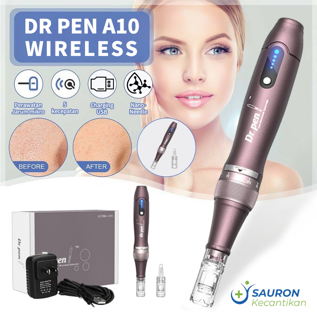 Jual Sauron 2024 Newest Dr.Pen A10 Wireless NanoNeedle Electric Glow