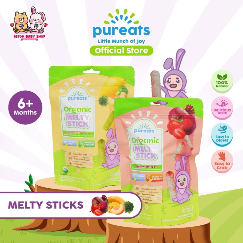 Jual Pureats Melty Stick 30gr Snack Anak Bayi 6 Bulan Ke Atas | Shopee ...