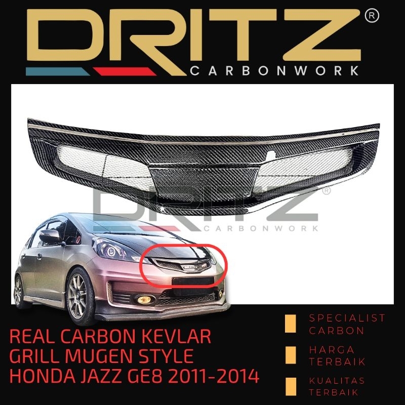 Jual Carbon GRILL MUGEN HONDA JAZZ GE8 Aksesoris Karbon | Shopee Indonesia