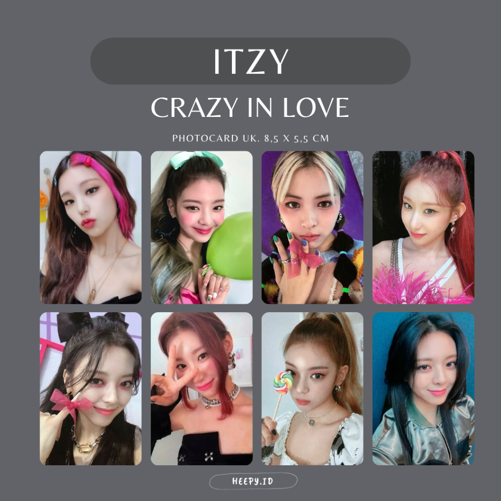 Jual [ITZY] UNOFFICIAL PHOTOCARD ITZY CRAZY IN LOVE | Shopee Indonesia