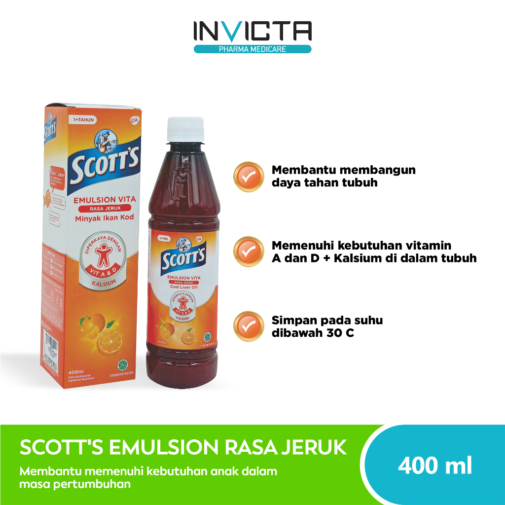 Jual Scott's Emultion Rasa Jeruk - 400ML | Shopee Indonesia