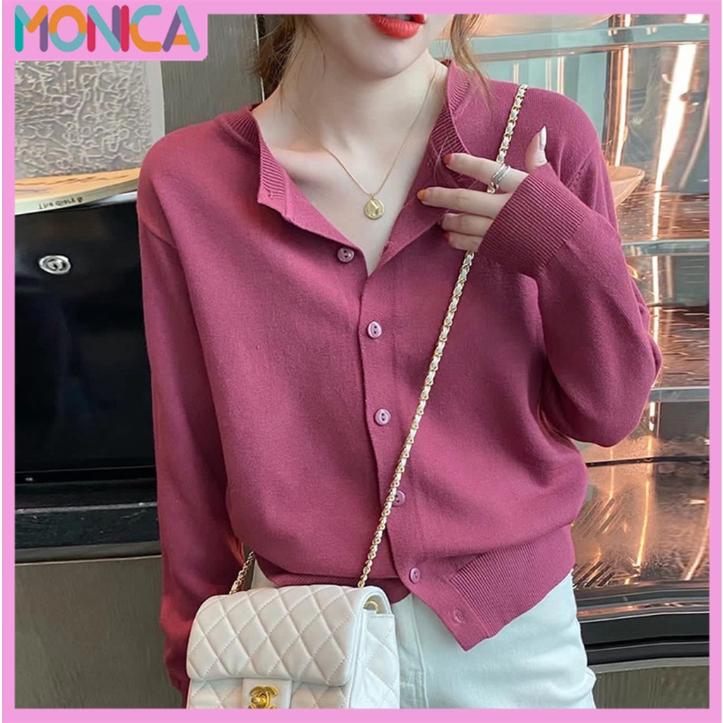 Monica Cardigan  Soft Knit Import - Outer Wanita Knit - Kardigan Wanita Rajut Import Halus