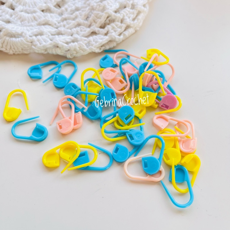 Jual Gebrina ~ 6 pcs Stitch Marker / Penanda Rajutan / Peniti Plastik ...