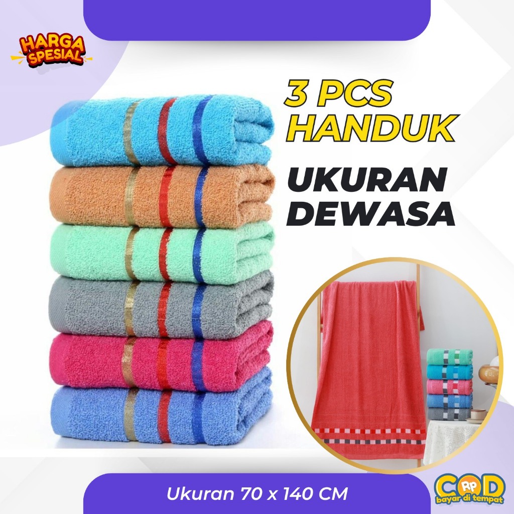 Jual Pcs Handuk Katun Paket Handuk Katun Dewasa Pcs Warna