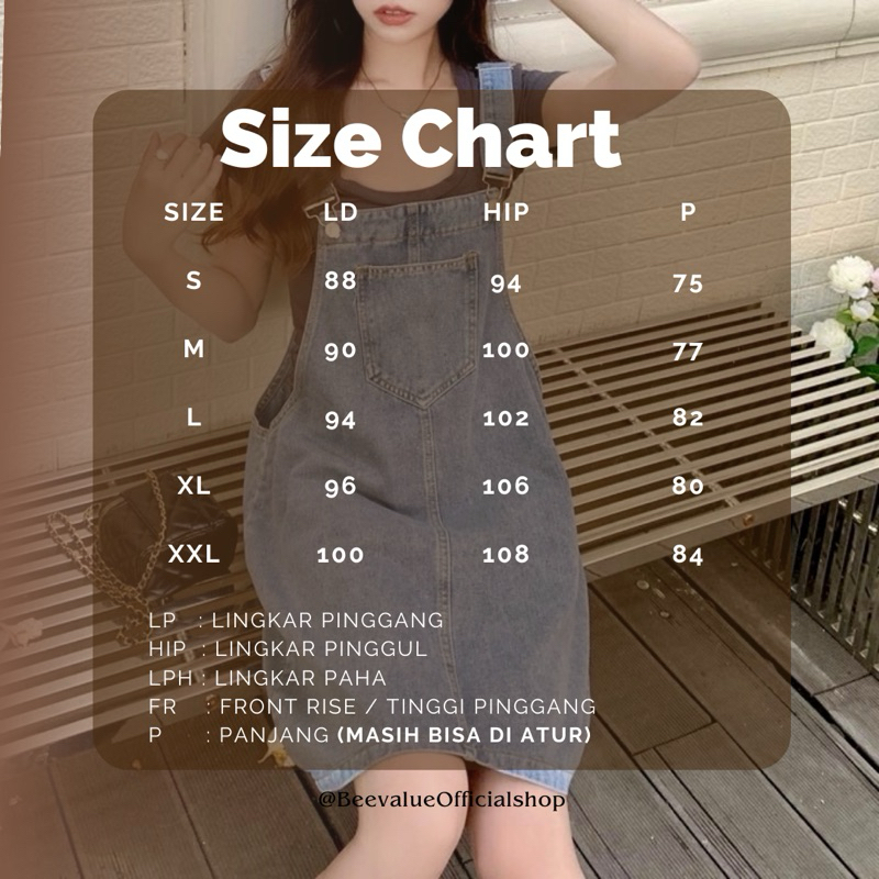 Jual [Beevalue] Jumpsuit Jeans Overall Wanita Rok 3/4 Korean Style ...
