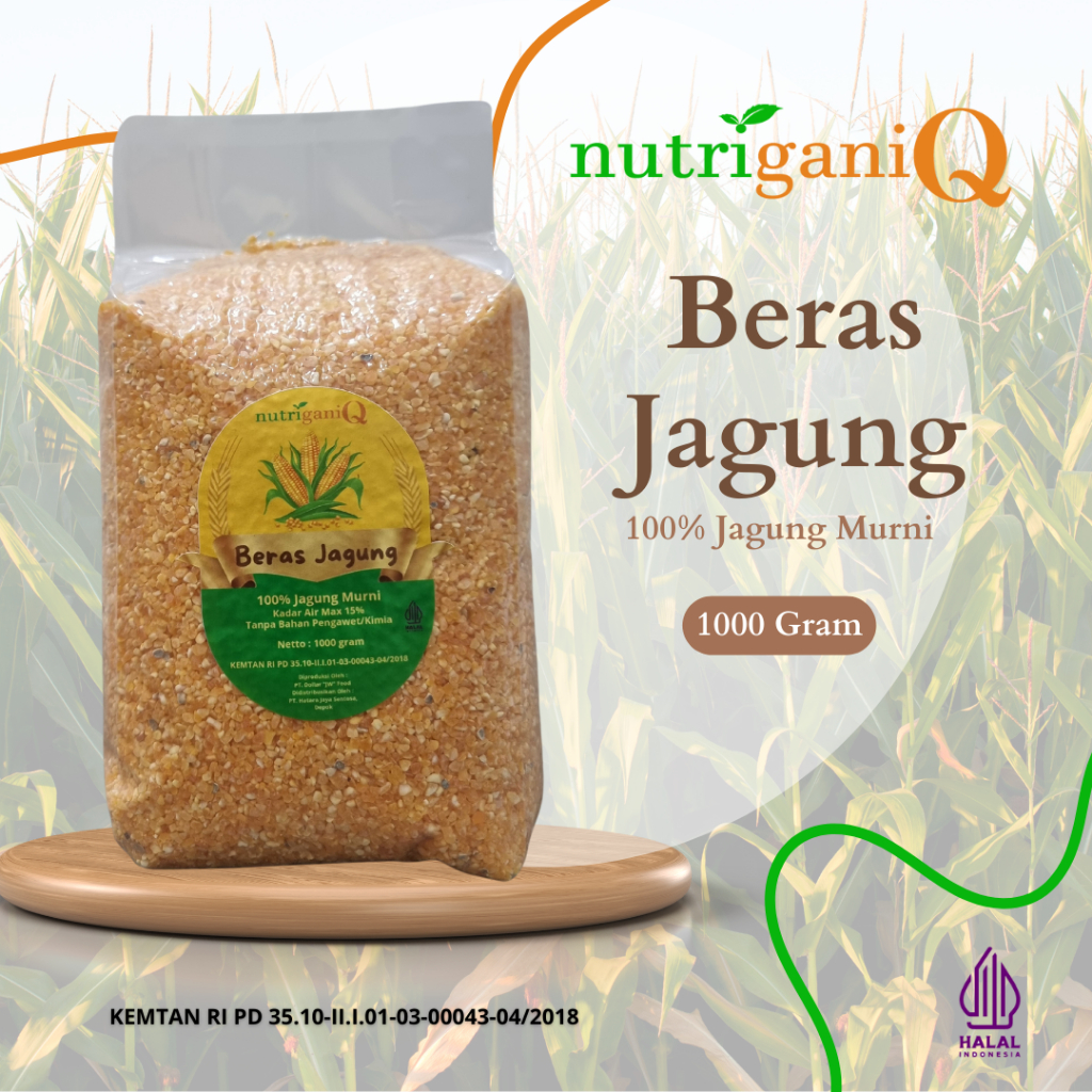 Jual Beras Jagung Organik NutriganiQ Kemasan Vacuum Kualitas Premium ...