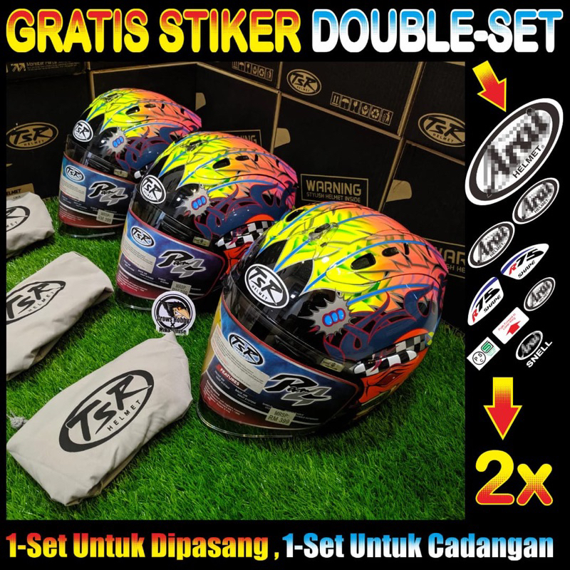 Jual Helm TSR Ram Russel Black Shopee Indonesia