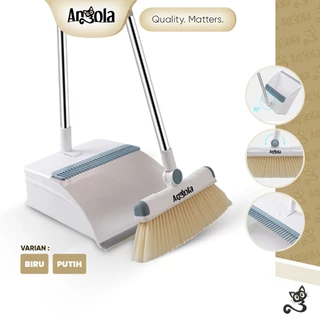 ANGOLA Set Sapu Pengki Pembersih Lantai D63 Broom Set Dustpan Sapu Lipat Kombinasi Pengki Sapu