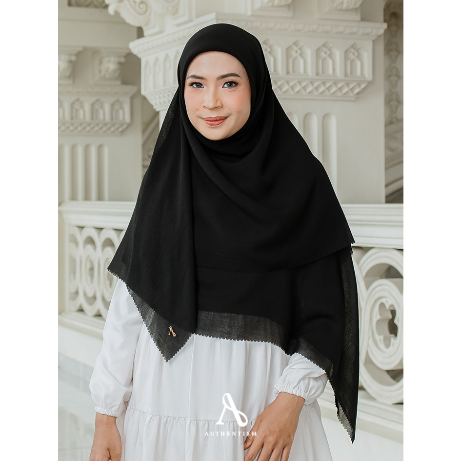 AUTHENTISM ID Raline Basic Voal Syari Kerudung Segi Empat Polos Aira Voal Lasercut Premium