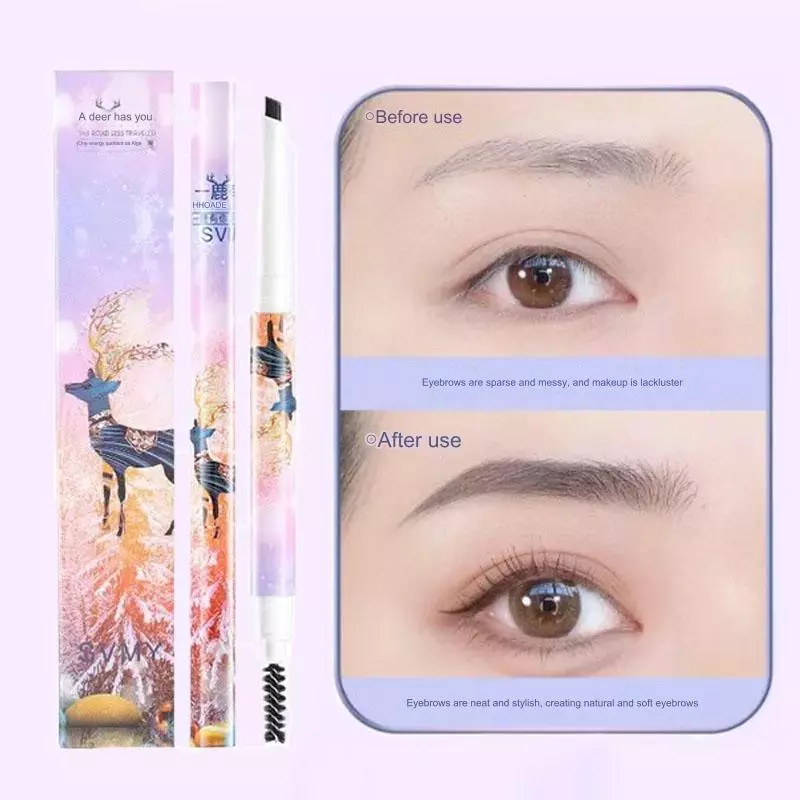Pensil Alis Putar Double Head Eyebrow Pensil Tahan Lama Waterproof | AutoStock