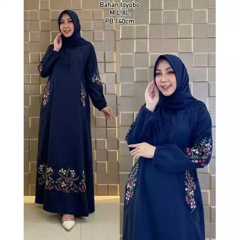 gamis muslimah modern simple cocok untuk pengajian dan aktivitas santai