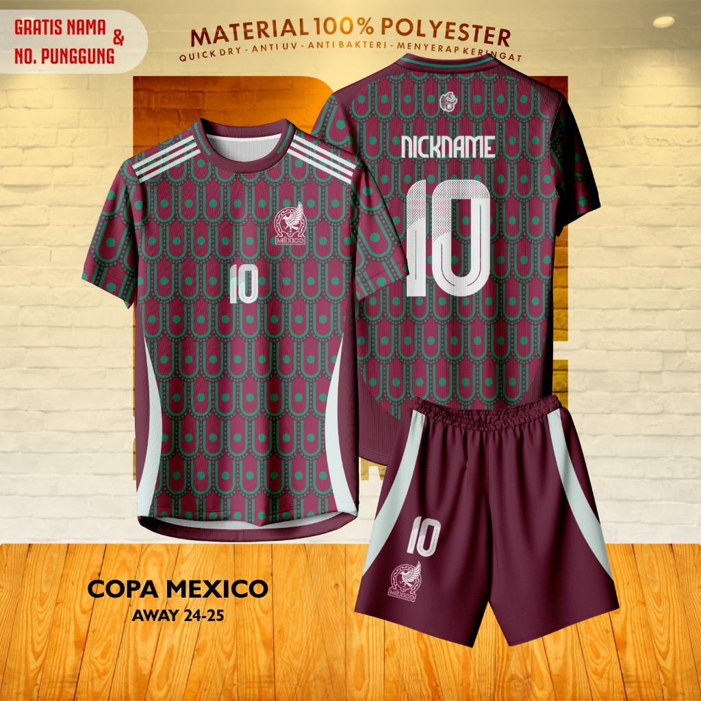 Jual Jersey Kaos Baju Atasan COPA MEXICO AWAY 2024-2025 | Shopee Indonesia