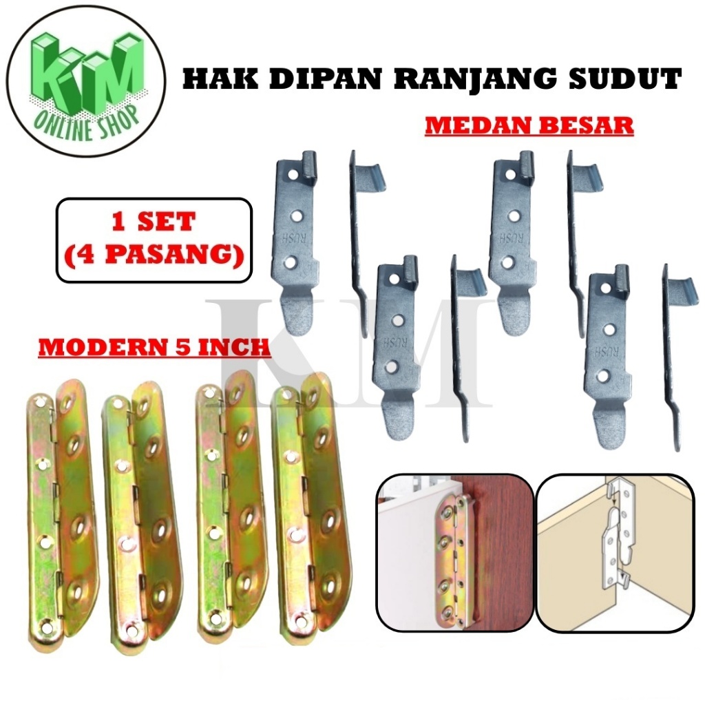 Jual Hak Dipan Hak Ranjang Sudut / Bracket Medan Bed Fitting Engsel ...