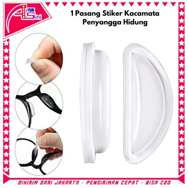 Jual AS 1 Pasang Stiker Kacamata Penyangga Hidung Pencegah Turun - Non ...