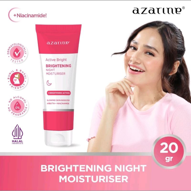 Jual Azarine Active Bright - Brightening Night Moisturiser 20gr ...