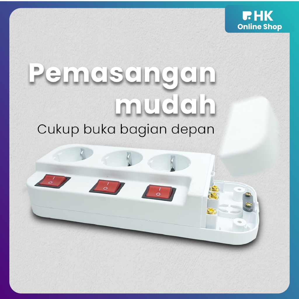 Jual Stop Kontak 3 4 5 Lubang Switch On Off Masing-Masing / Stop Kontak ...
