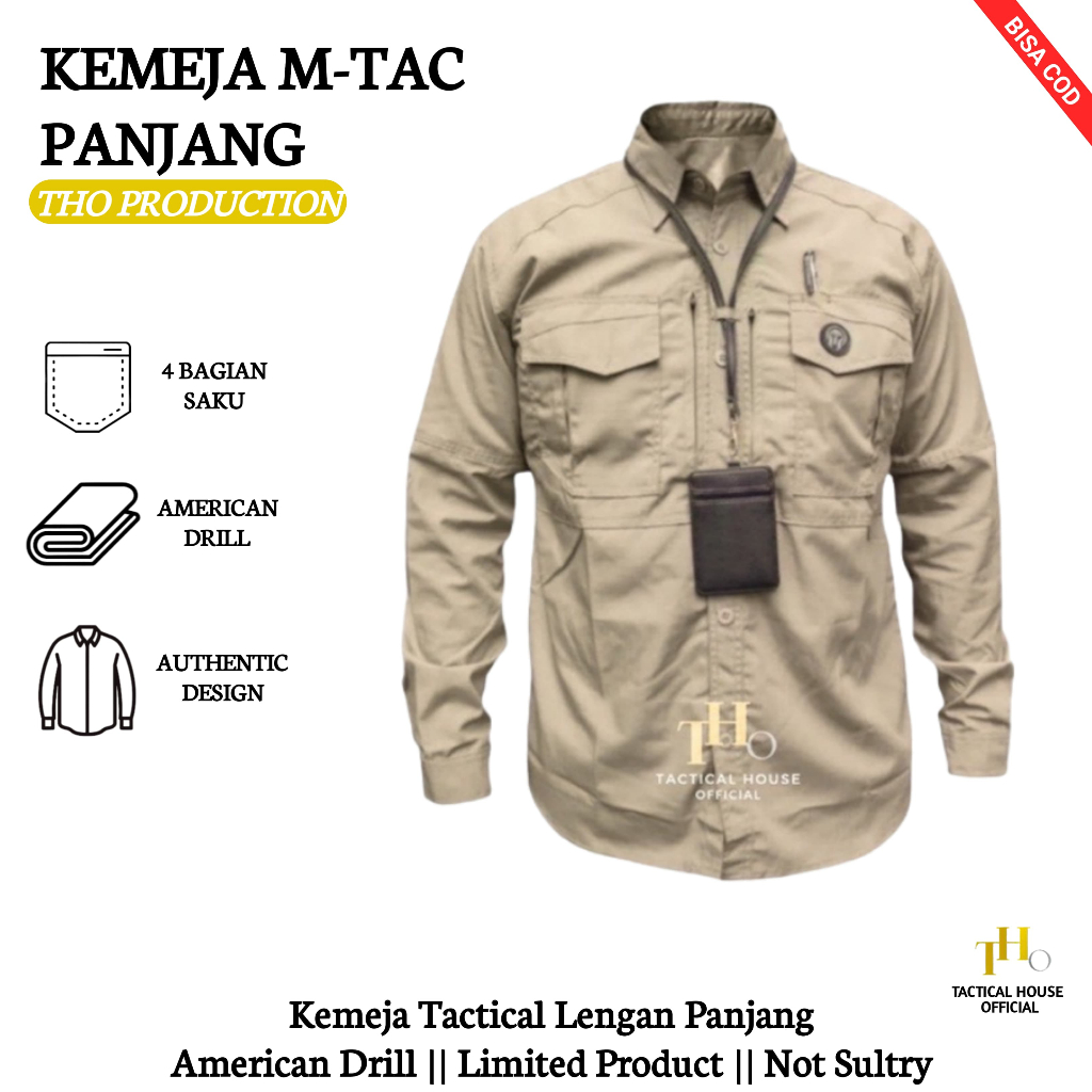 Jual KEMAJA TACTICAL M-TAC ORIGINAL LENGAN PANJANG PRIA KEMEJA KERJA ...