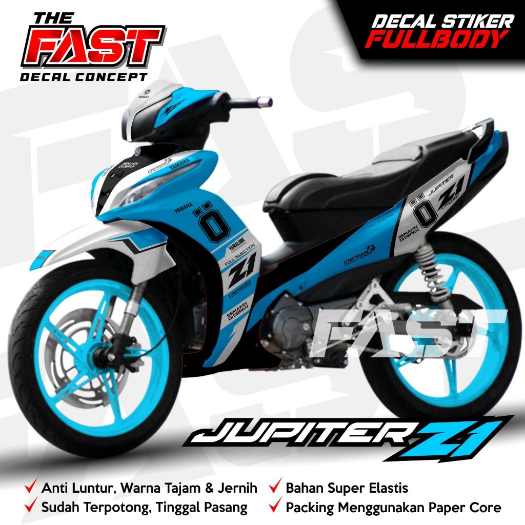 Jual Decal Stiker Motor Jupiter Z1 Fullbody Polos Simpel Striping ...