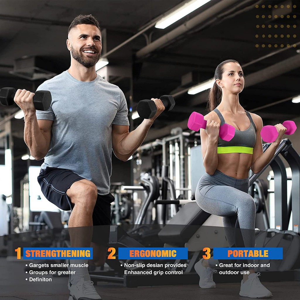 Jual Dumbell 2Kg / Barbel Mini / Barbel Non Slip Dumbbell (1 Pcs ...