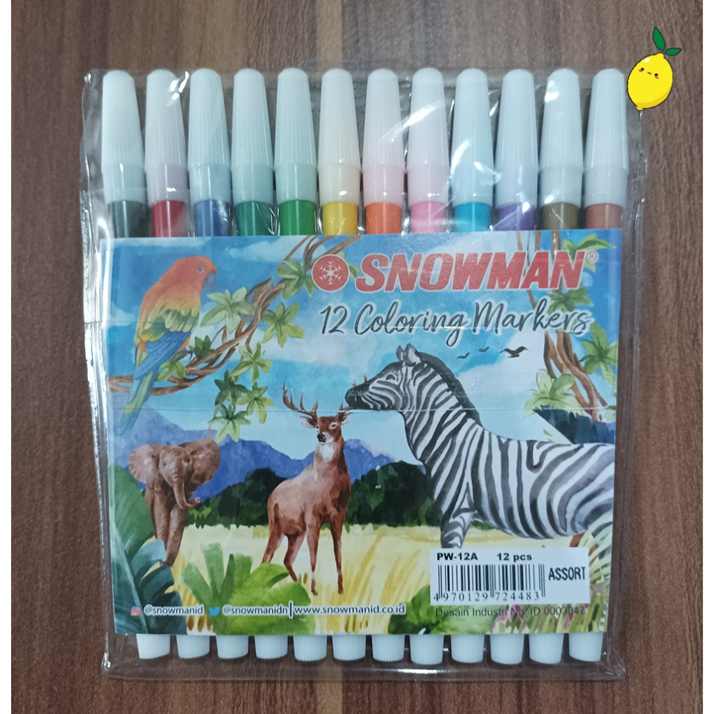 Jual Spidol Kecil Set Warna Snowman Coloring Marker Shopee Indonesia