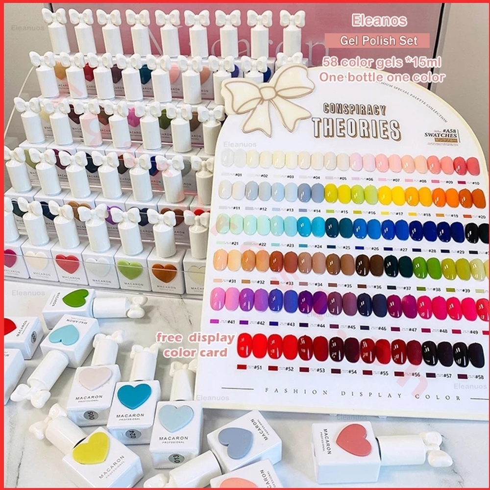 Jual TEEKA sansu macaron nail gel lengkap set 60 58 42 40 24 22 12