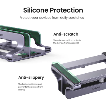 UGREEN Vertical Standing Dual Slot For Mac Laptop IPad Tablet Aluminium Alloy