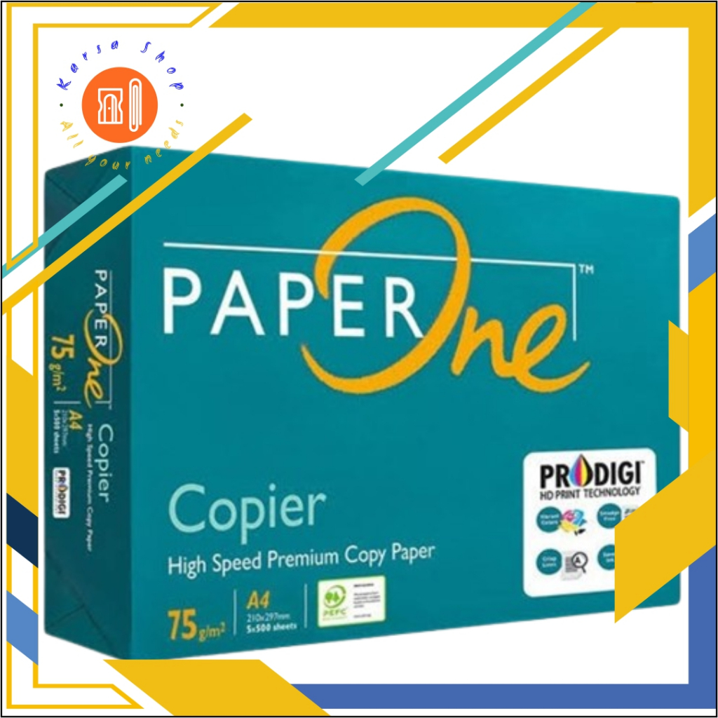 Jual Paperone Kertas A4 75gr Copier 1 Rim 500 Lembar Kertas Hvs A4