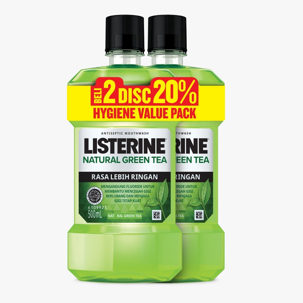 Jual Listerine Green Tea Mouthwash / Obat Kumur 500 ml - Isi 2 | Shopee ...