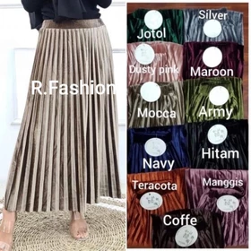 Rok Plisket Beludru Import Korea 240