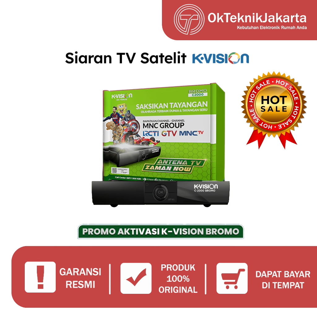 Jual [BISA COD Receiver Parabola Kvision Bromo C2000 HD/ Receiver K