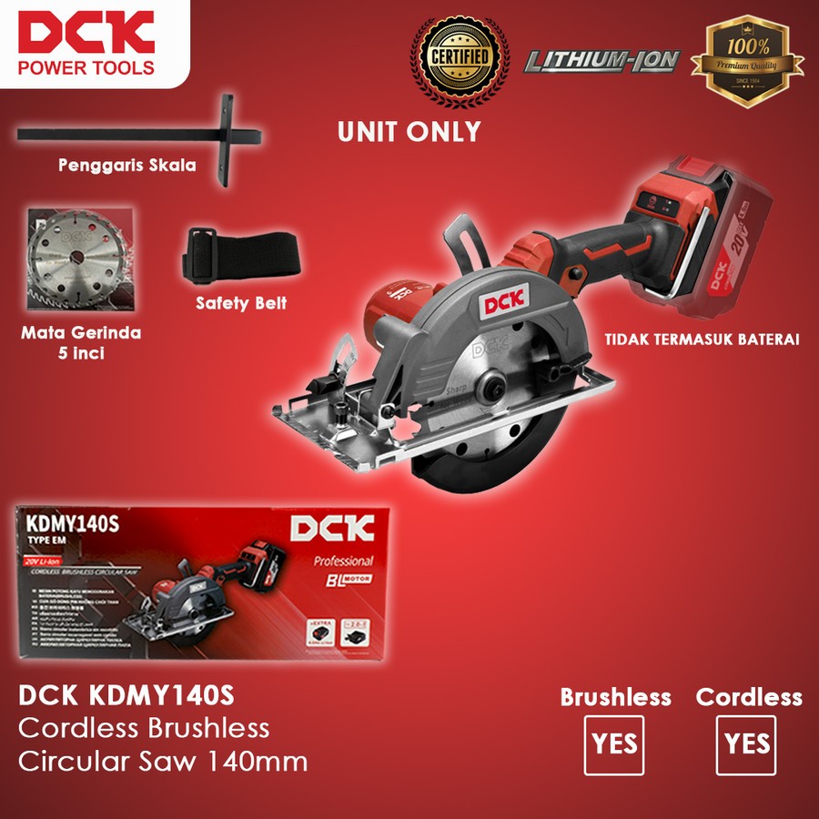 Jual Dck Kdmy S Cordless Brushless Circular Saw Mm Shopee Indonesia