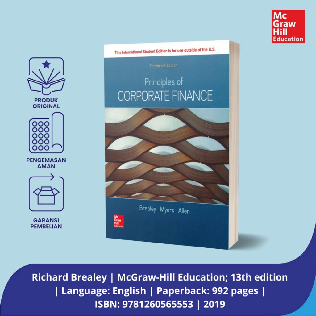 Jual McGrawHill Principles of Corporate Finance 13th Edition (ISE ...