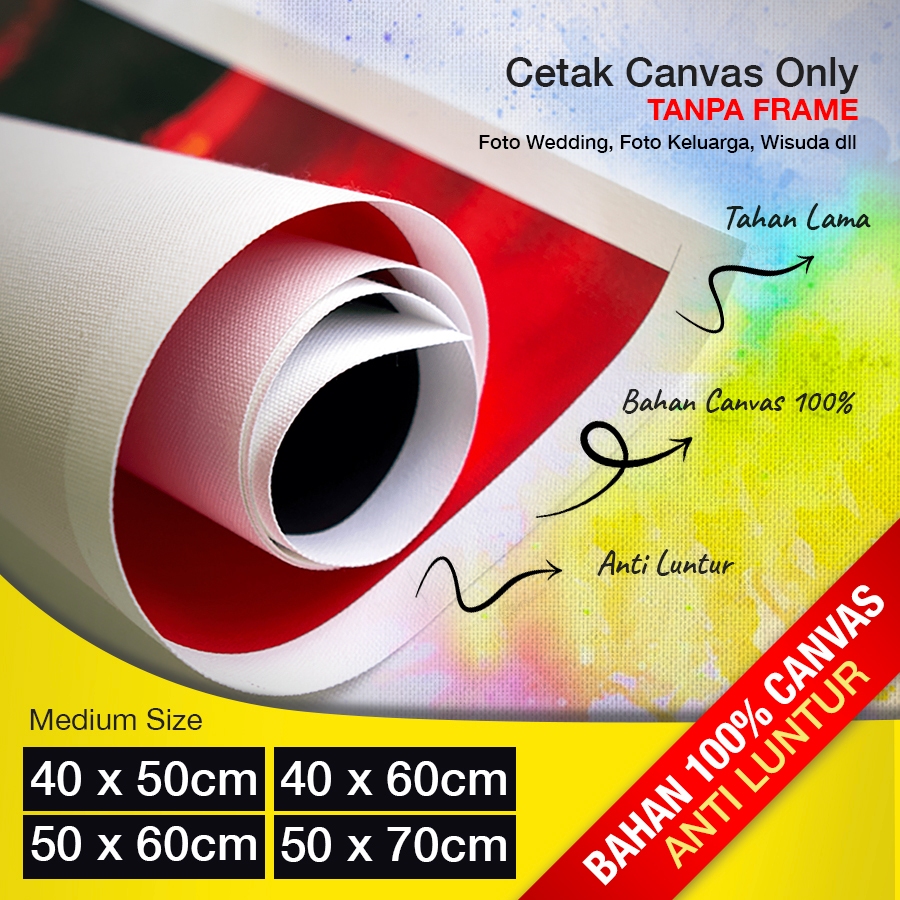 Jual Cetak Canvas Only (Tanpa Frame) - Medium size | Shopee Indonesia