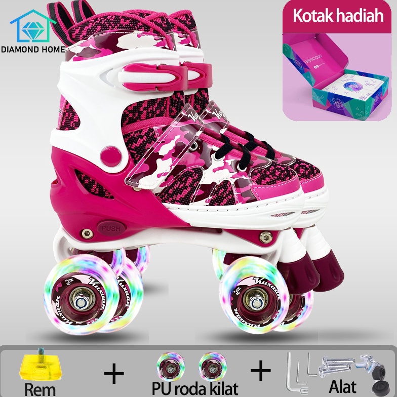 Jual Sepatu Roda Anak dewasa Inline Roda Full Karet PU Remaja Bajaj ...