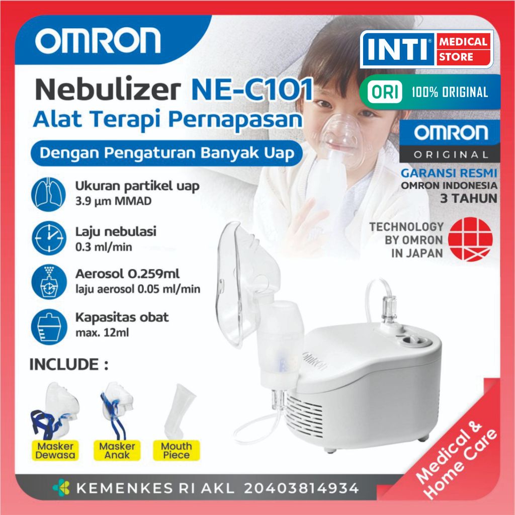 Jual OMRON Nebulizer NE C101 / NEC - 101 / Alat Uap Terapi Pernafasan ...