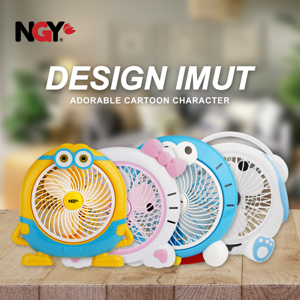 Jual Nagoya Kipas Angin Meja Mini Box Fan Character 10 Inch | Shopee ...