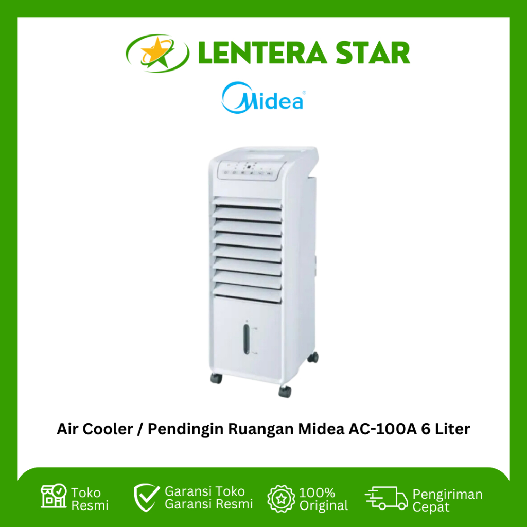 Jual Midea Air Cooler / Pendingin Penyejuk Ruangan 6 Liter Putih ...