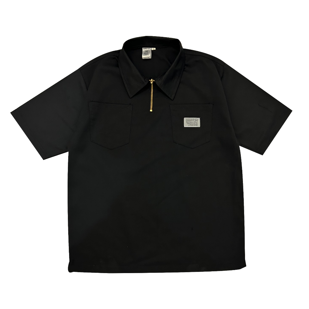 Qwertylife - Workshirt Zipper Half Body Black