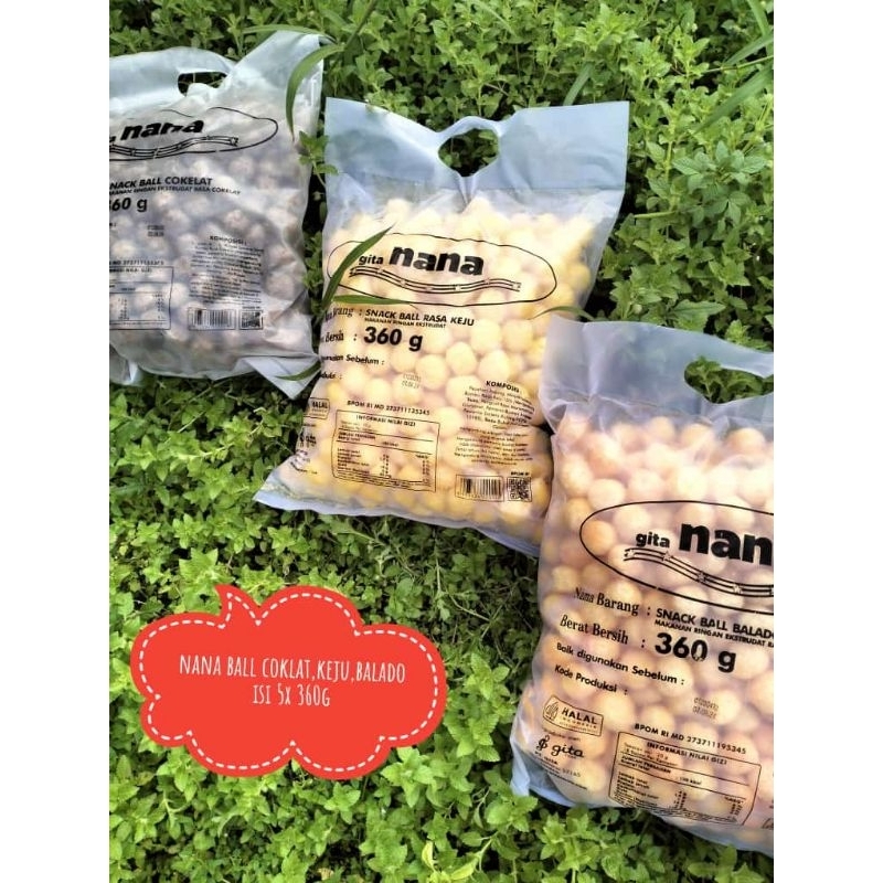 Jual NANA SNACK BALL RASA COKLAT,KEJU,BALADO 360G | Shopee Indonesia