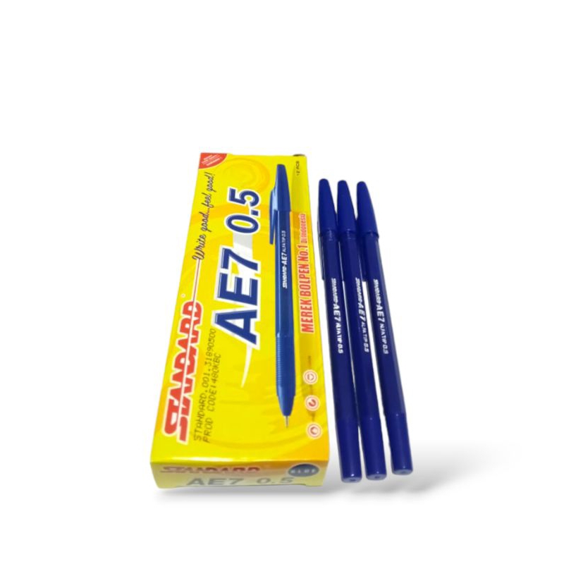 Jual PULPEN STANDARD AE7 BIRU 0,5mm | Shopee Indonesia