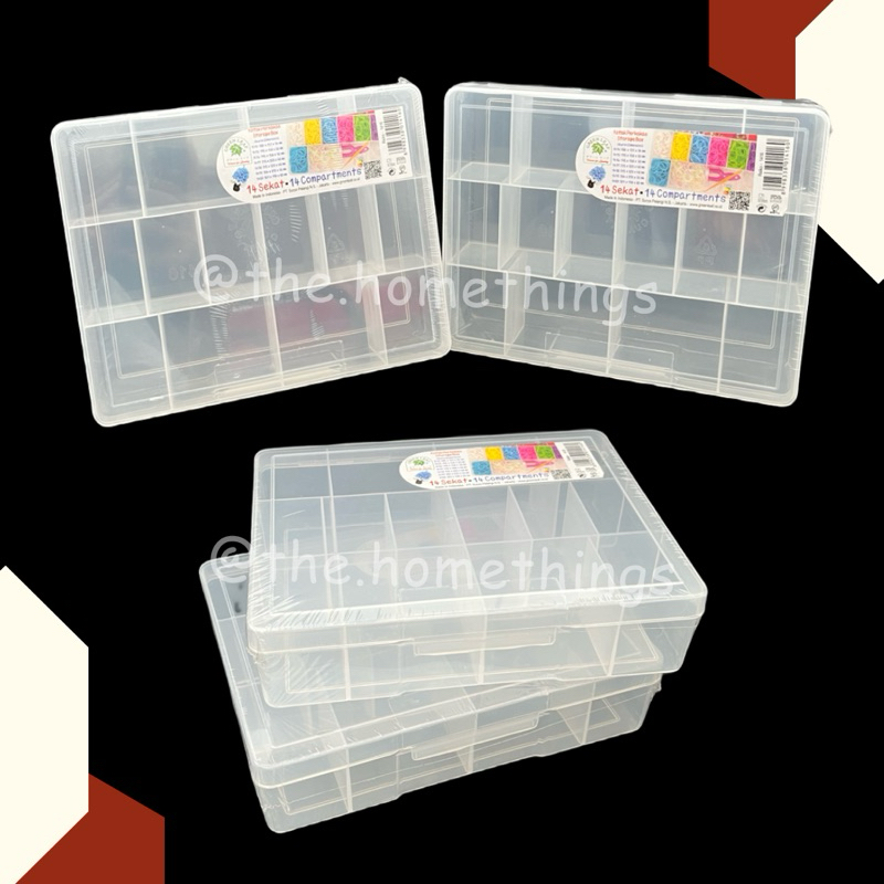 Jual @the.homethings - KOTAK PERKAKAS STORAGE BOX 14 SEKAT REIKO 1416 ...